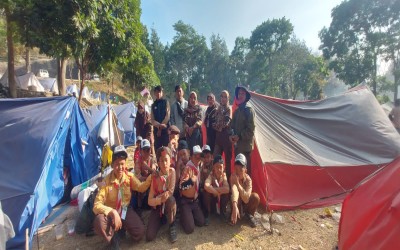 Perkemahan Penggalang Madrasah Ibtidaiyah Kabupaten Kuningan untuk Mengasah Keterampilan dan Ketangkasan Siswa